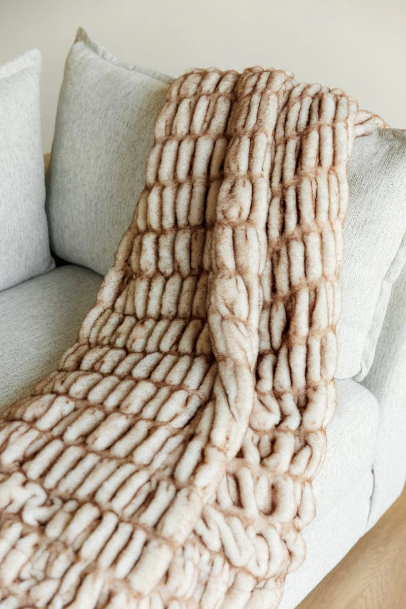 Caramel Brown Plush Blanket